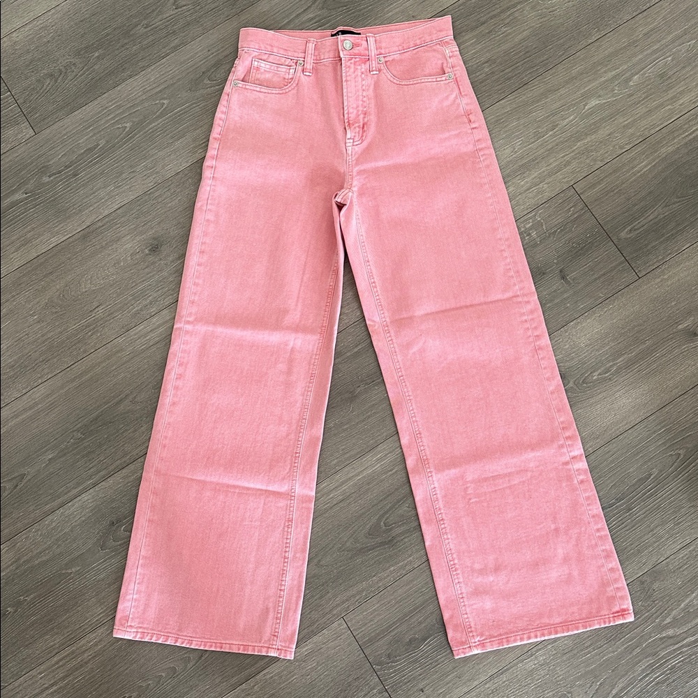 NWOT GAP Factory High Rise Wide-leg Pink Salmon Size 2